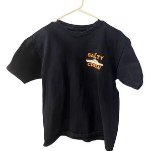 Salty-crew Men's Black and Yellow T-shirt